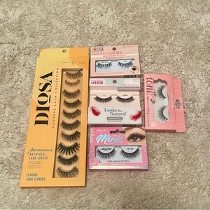 Kiss Red and Black False Eyelashes Set